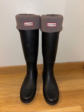 Hunter socks for tall boots in gray